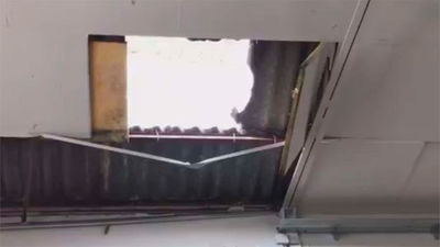 Un trabajador herido muy grave en Humanes al ceder el techo de una nave