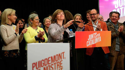 Borràs pide la libertad de los encarcelados  en su primera aparición en campaña