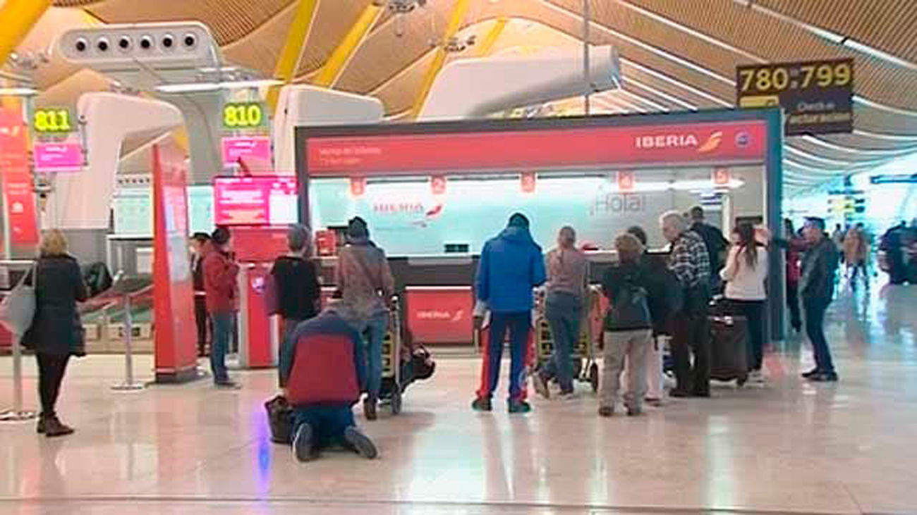 Mostrador en el aeropuerto de Madrid Barajas