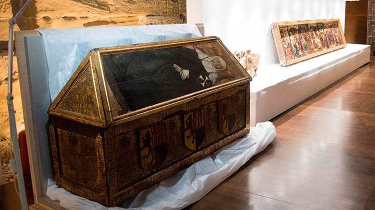 Algunos de los bienes que han sido trasladados desde el Museo de Lérida hasta el Monasterio de Sijena