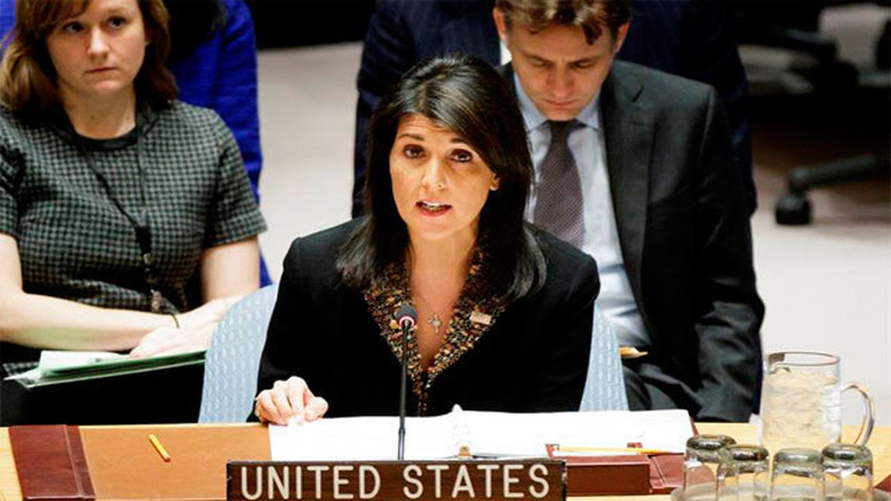 La embajadora de Estados Unidos ante la ONU, Nikki Haley