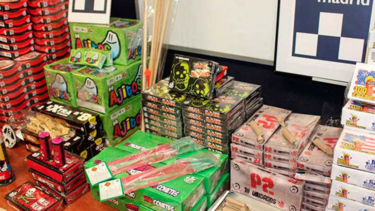 Incautados 66.209 petardos en mal estado y de venta ilegal en Vallecas