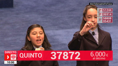 37872, video del quinto premio del Sorteo de Lotería de Navidad 2017
