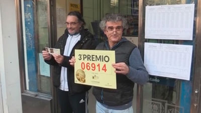 El tercer premio de la Lotería de Navidad, el 06914, va a parar a Madrid y Barcelona