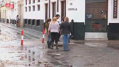 Inundaciones en Sanlúcar de Barrameda por una tromba de agua