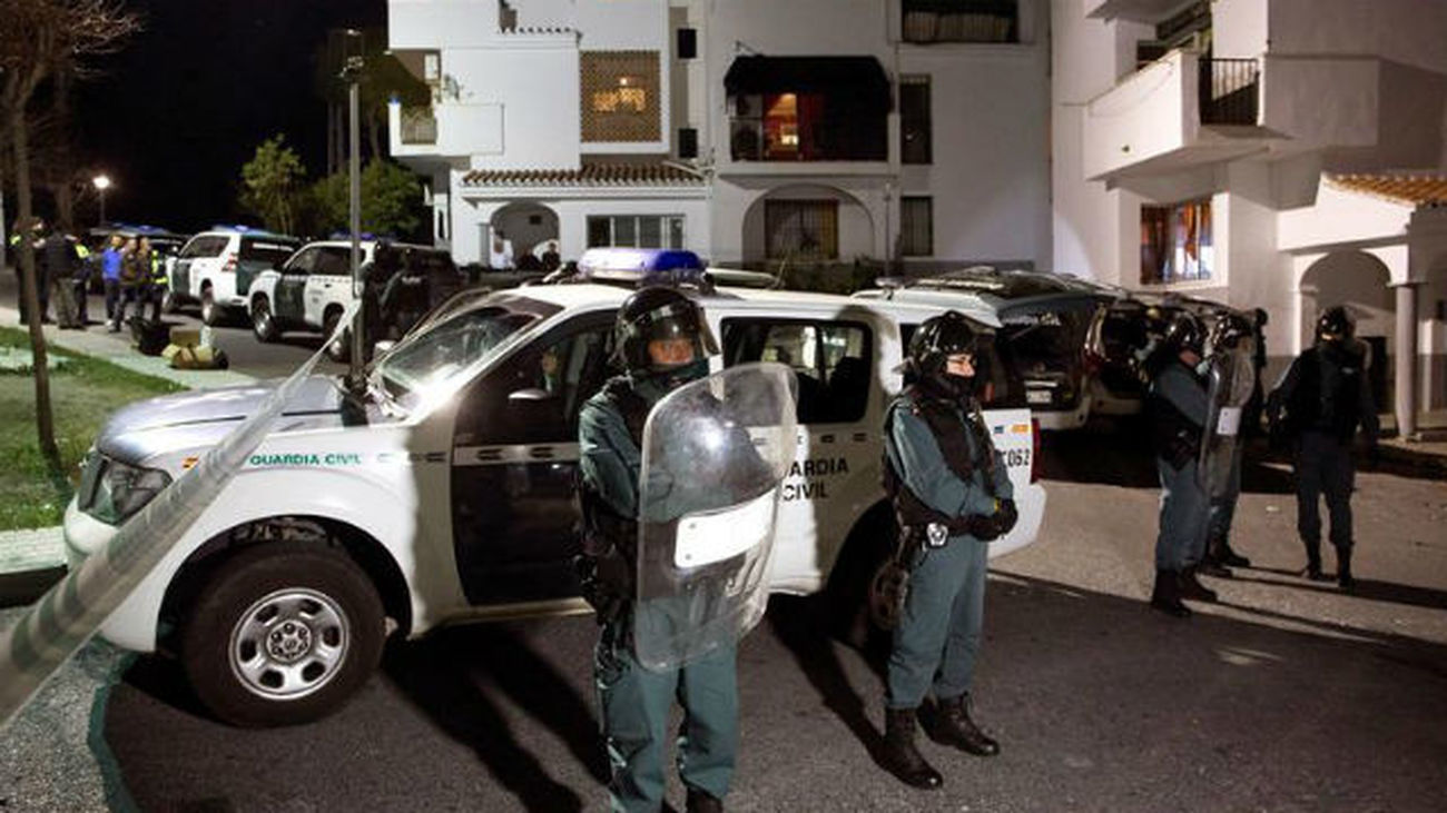 Dispositivo de la Guardia Civil en Coín