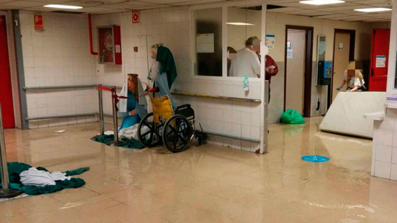 Urgencias de la Paz inundadas por la lluvia