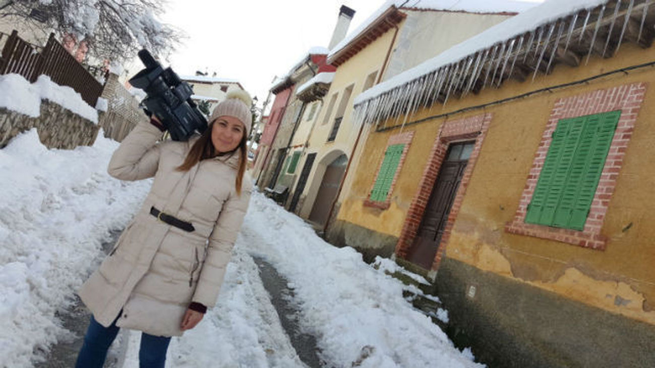 Riofrío de Riaza frente a la nieve