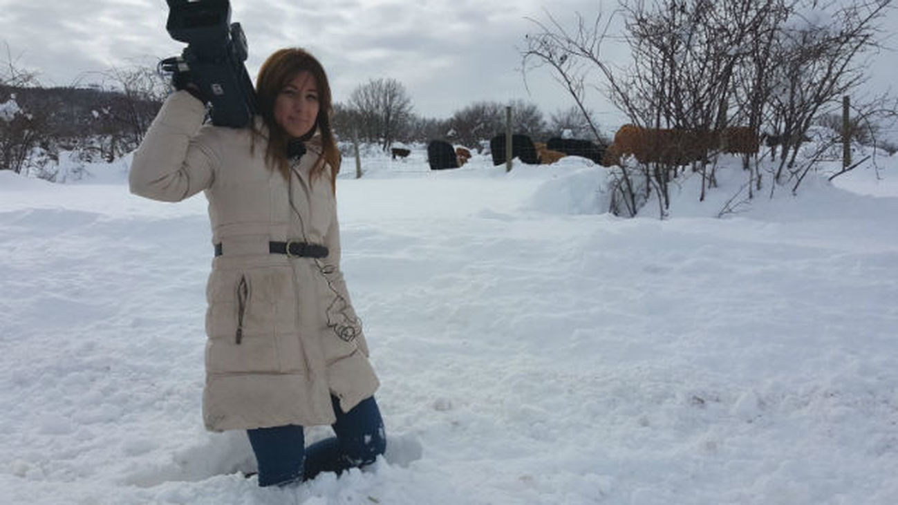 Con la nieve hasta las rodillas