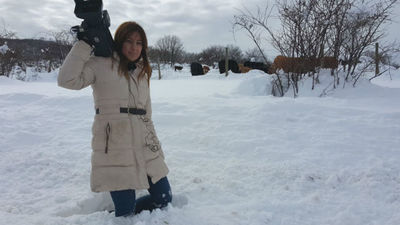 Con la nieve hasta las rodillas