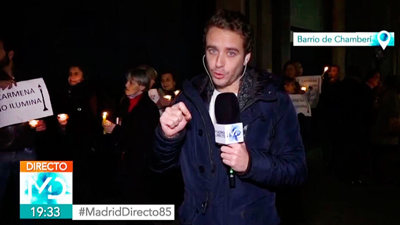 Vecinos de Chamberí protestan por la falta de alumbrado público