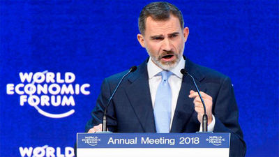 El Rey en Davos: "La Constitución no es un mero ornamento, sino el pilar de la coexistencia democrática"
