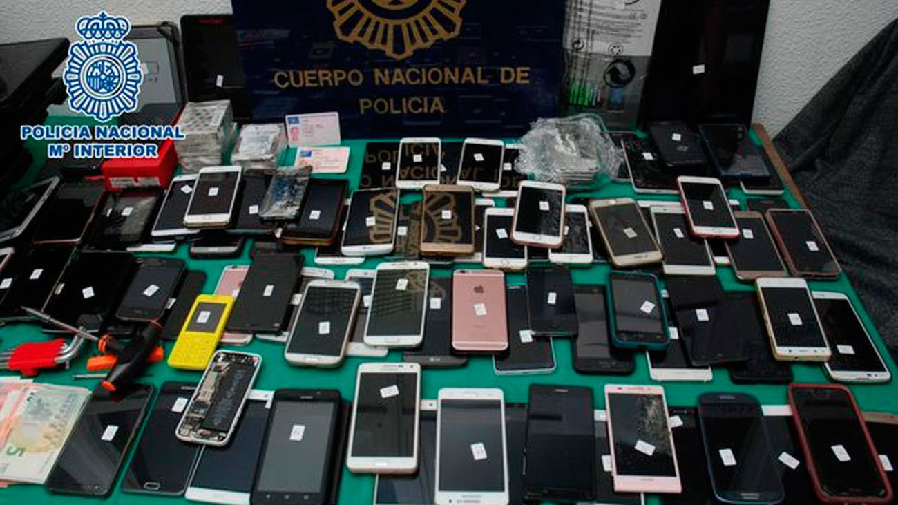 Once detenidos por robar más de 4.700 móviles valorados en 500.000 euros