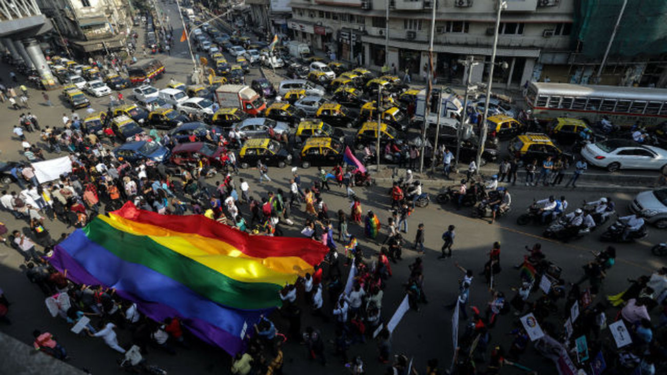 La Comunidad LGTB india pide en las calles la legalización de la homosexualidad