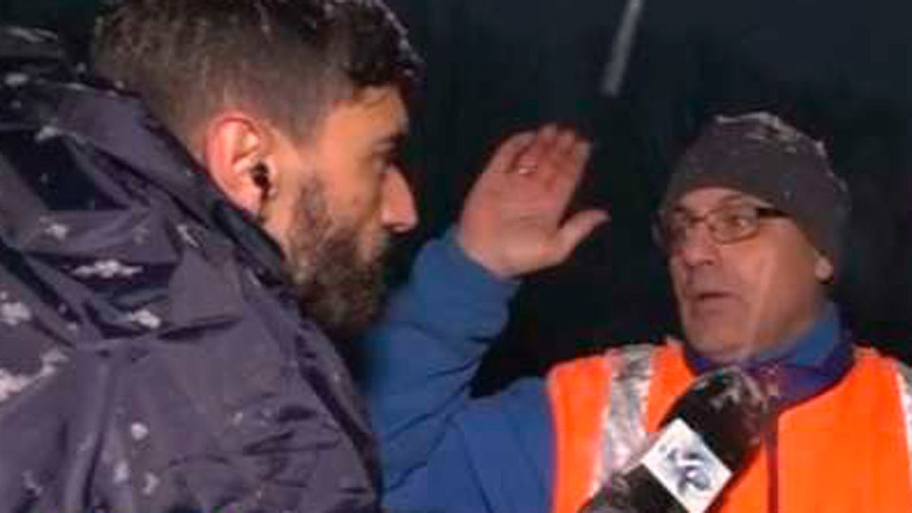 Camioneros varados en la A-1 por la intensa nevada