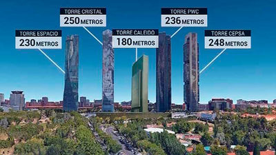 La quinta torre de Castellana tendrá 180 metros de altura y será realidad en otoño de 2020