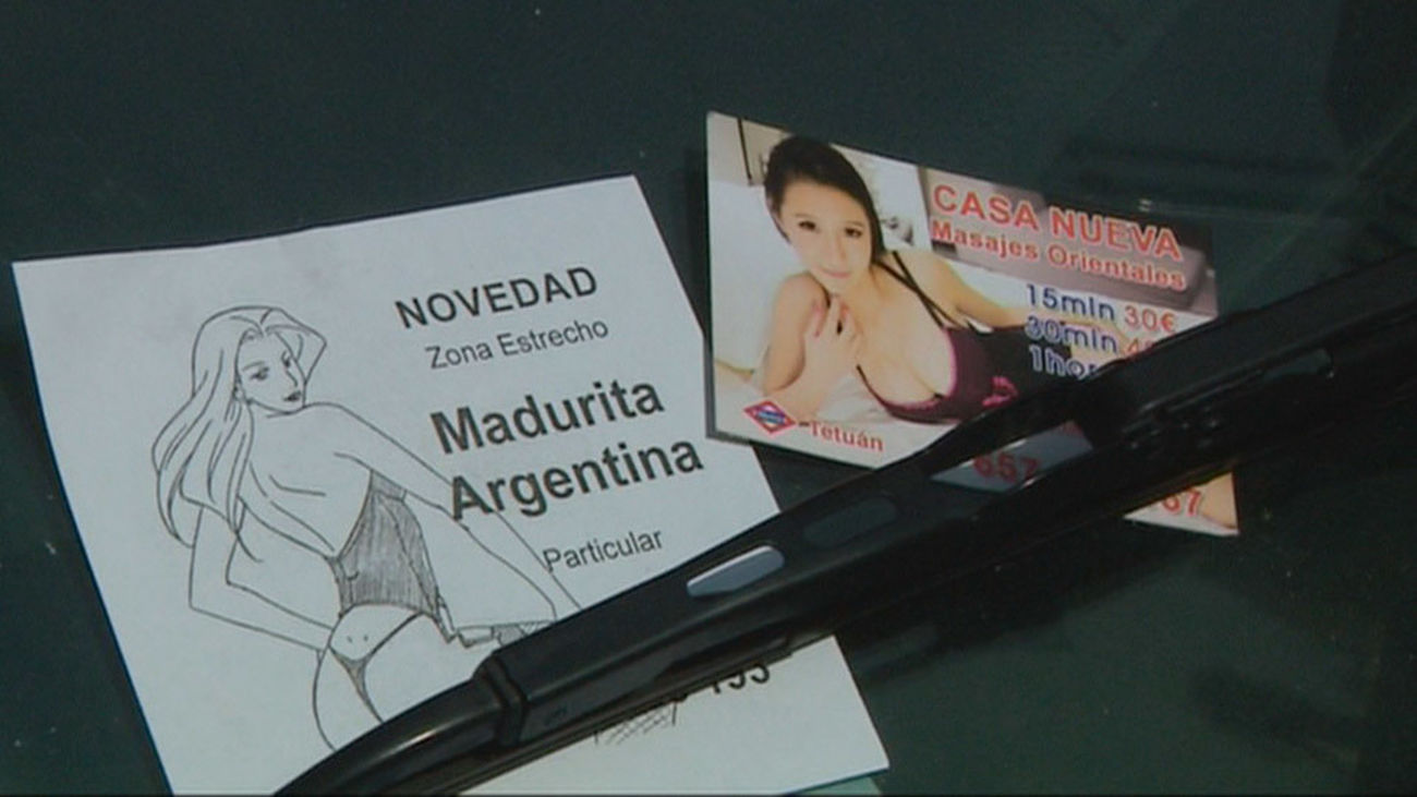 Flyers prostitución en Madrid