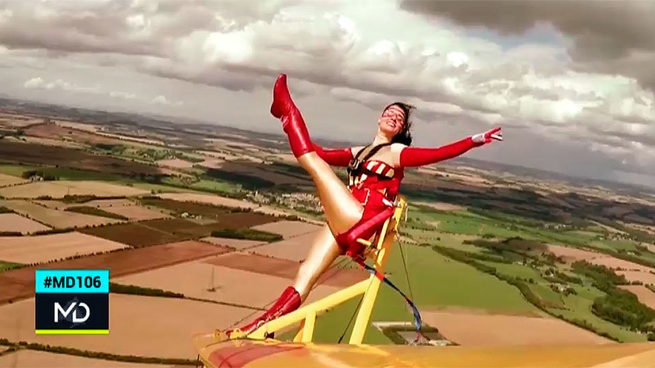 Ainhoa Sánchez, una wingwalker pionera en España