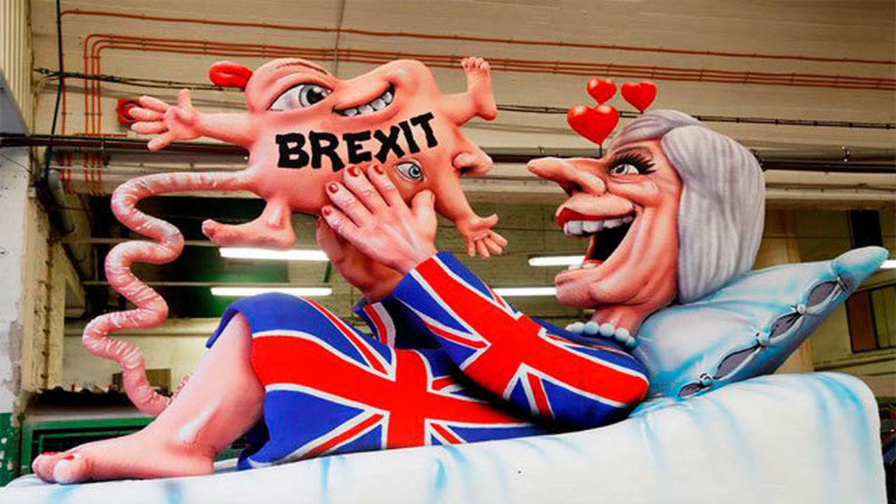 Figura alegórica al Brexit en el carnaval de Duesseldorf