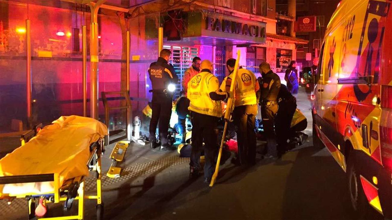 Momento de la intervención de los servicios de emergencia