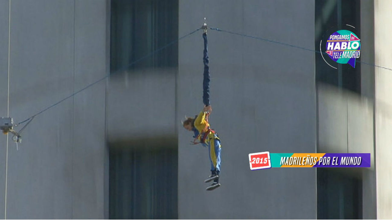 La madrileña que saltó la torre más alta del hemisferio sur