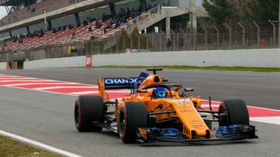 Alonso, entre los mejores en un primer día de test en Montmeló