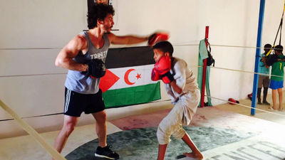 Un escuela de boxeo en el Sáhara