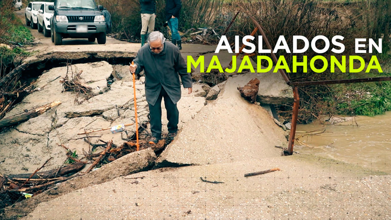 Vecinos de Camino del Villar, en Majadahonda, quedan aislados tras la rotura de un puente