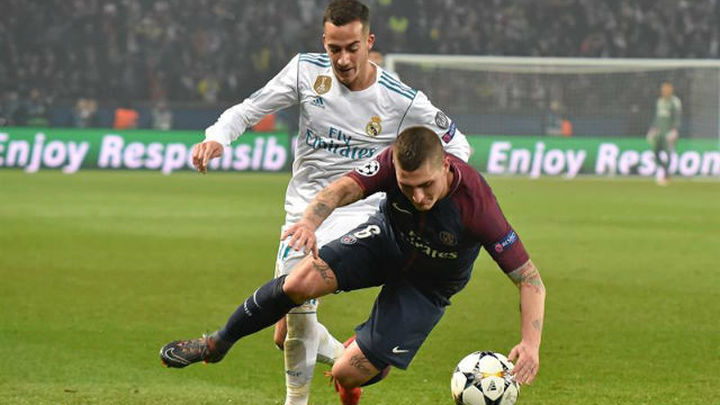 Lucas Vázquez ante el PSG / Telemadrid