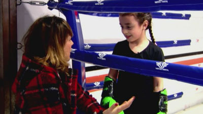 Sara Sánchez, aprendiz de boxeadora