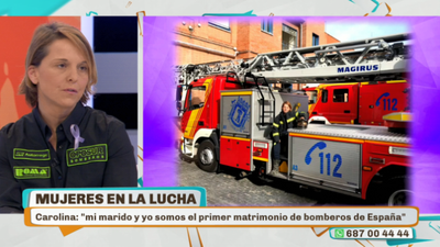 Carolina, 40 años y bombera: “mi marido y yo somos el primr matrimonio de bomberos en España”