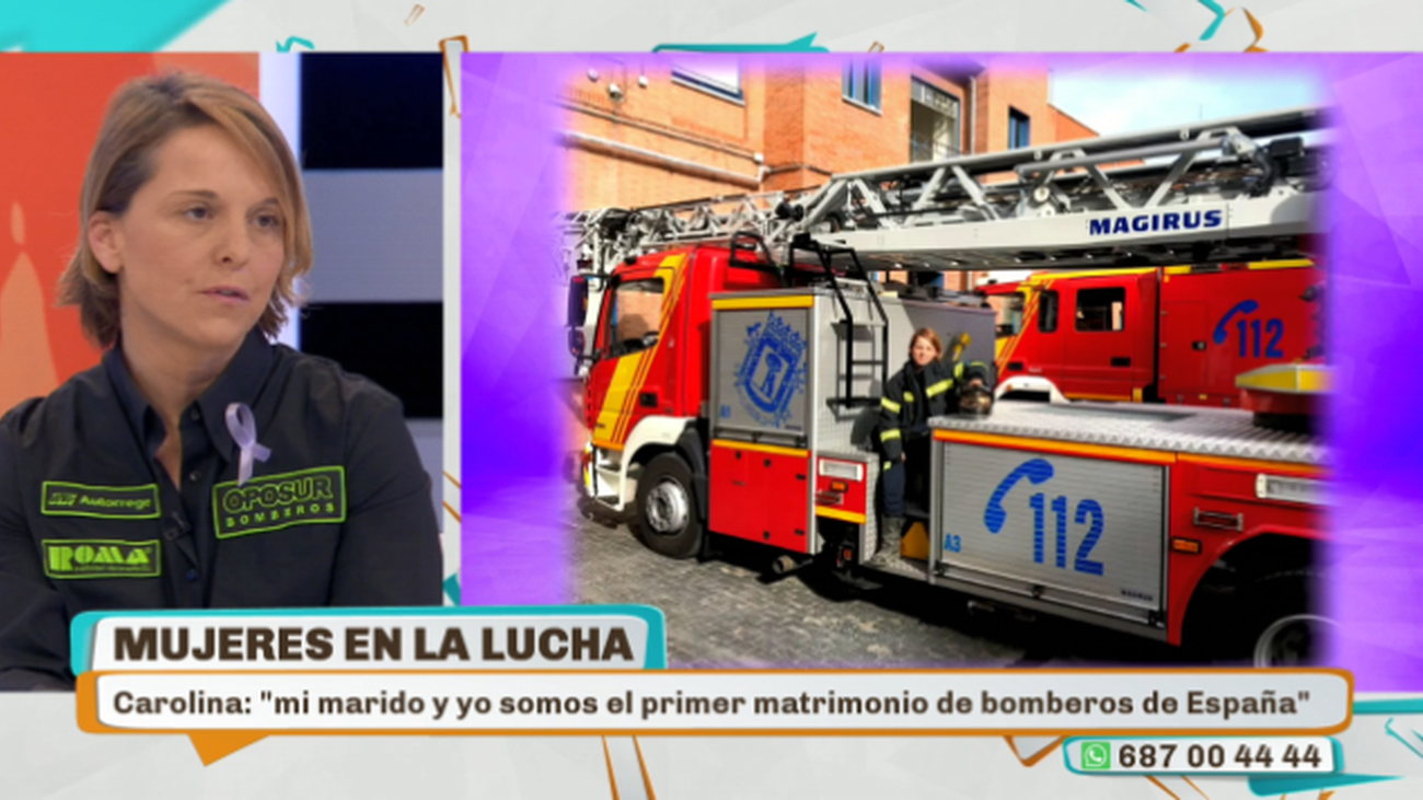 Carolina, 40 años y bombera: “mi marido y yo somos el primr matrimonio de bomberos en España”