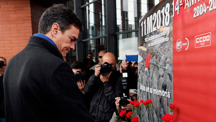 Sánchez alaba el ejemplo que dio Madrid en el recuerdo a las víctimas del 11M