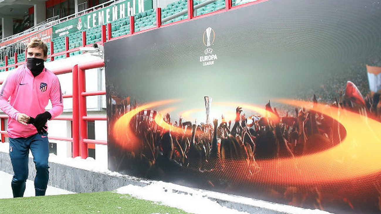 El Atlético se entrena en Moscú bajo cero y sin Oblak