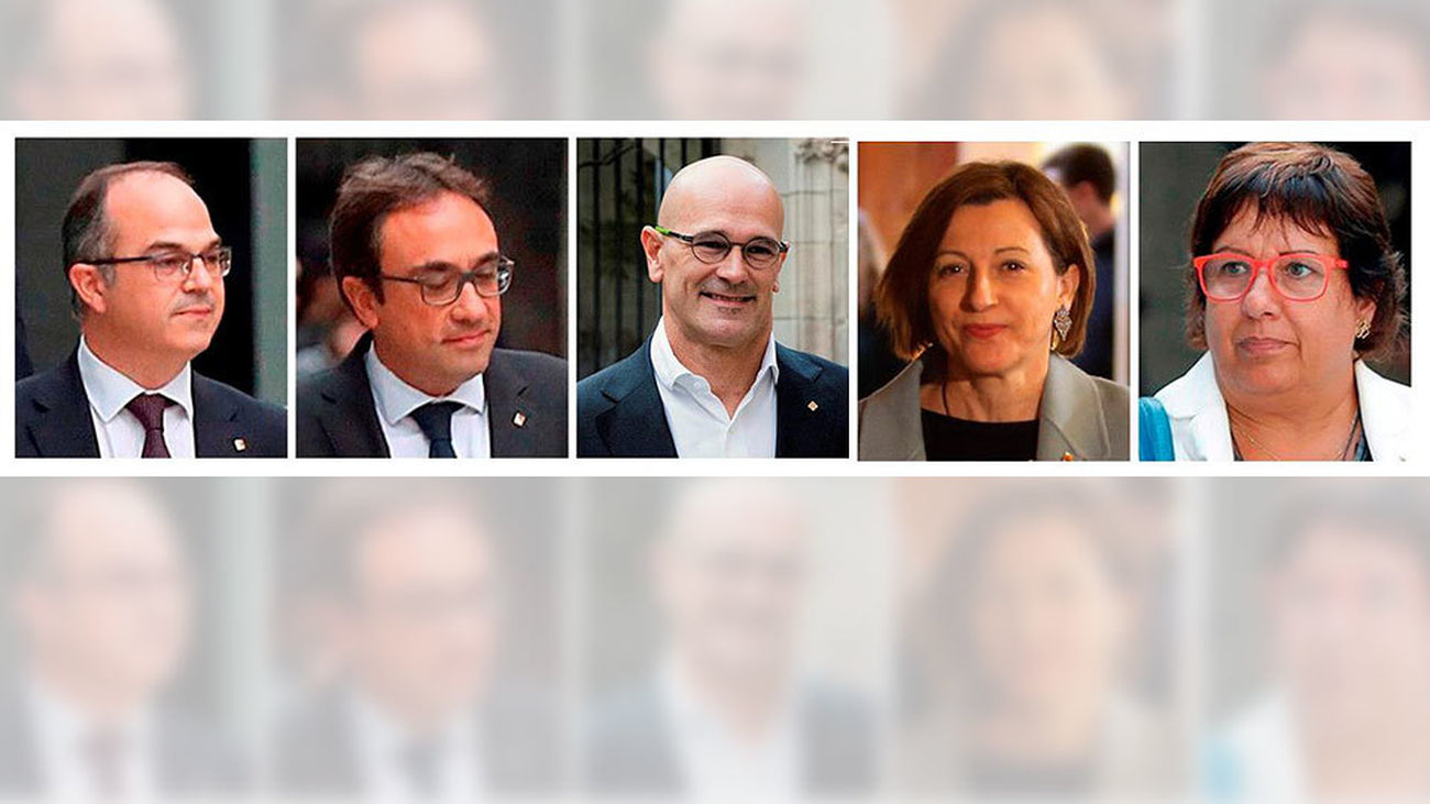 El juez envía a prisión sin fianza por rebelión a Turull, Forcadell, Romeva, Rull y Bassa