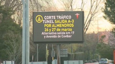 La salida A3 del túnel de la avenida de los Almendros cierra por obras