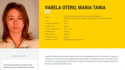 Detenida la narcotraficante Tania Varela, la española más buscada por la Europol
