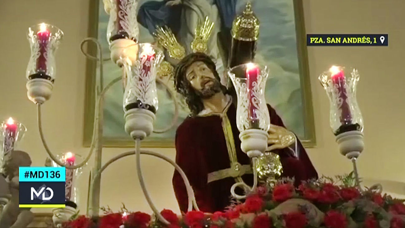 El Cristo de las Tres Caídas procesiona por primera vez en Madrid