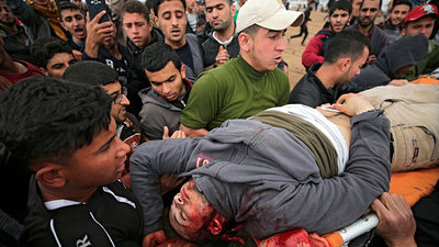 Día de luto nacional y funerales por los muertos palestinos en Gaza