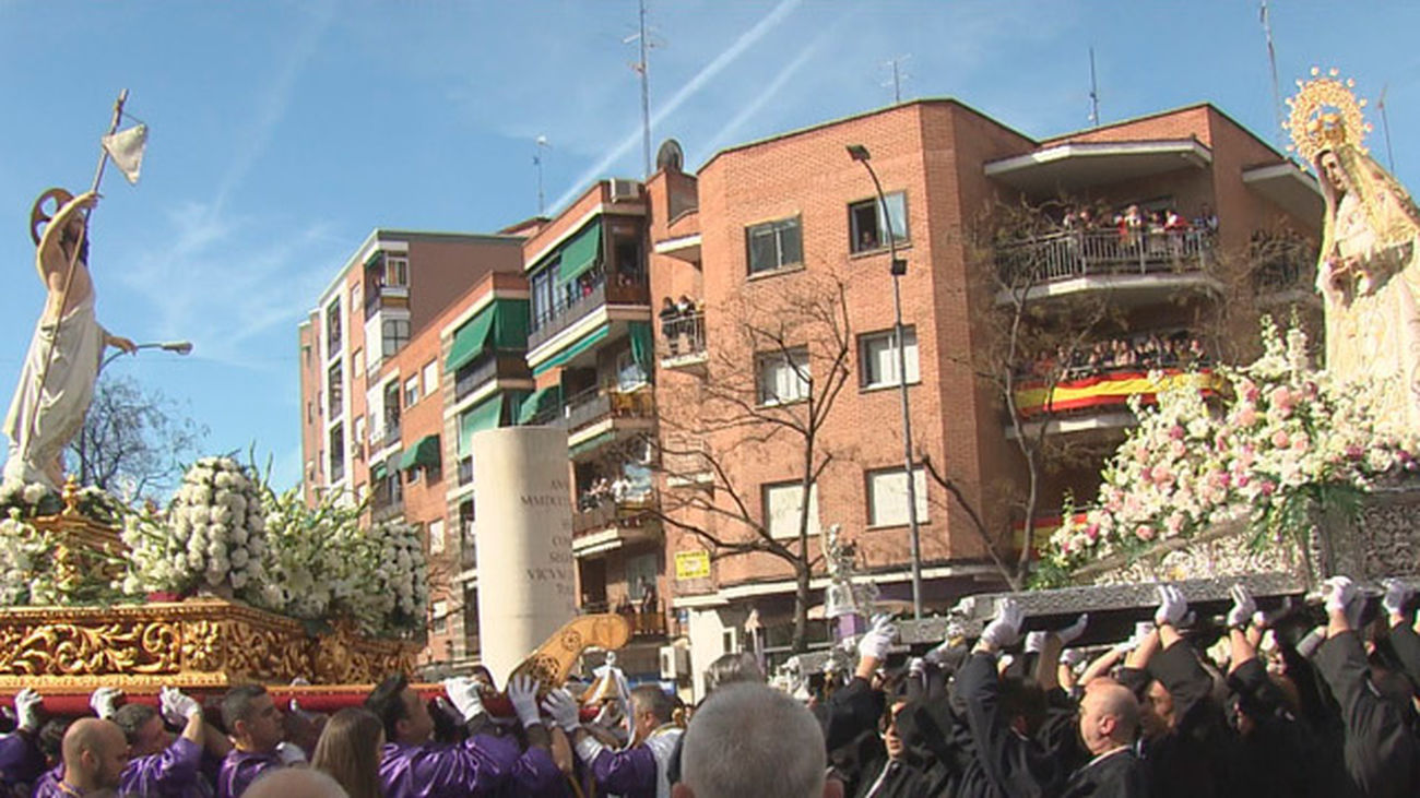 La procesión del Encuentro cierra la Semana Santa de Móstoles