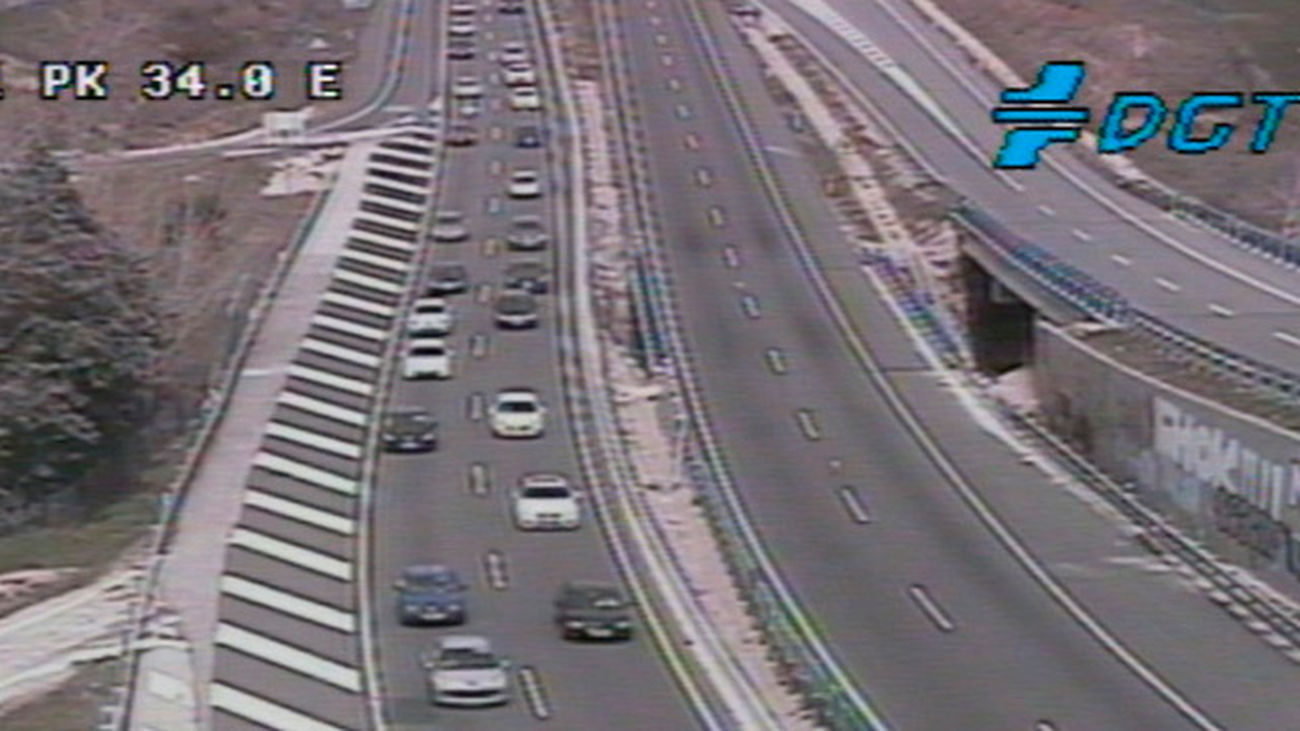 Retenciones de tráfico de 7 kilómetros en las entradas a Madrid