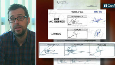 Dos de las tres firmas del acta del trabajo de fin de máster de Cifuentes podrían ser falsas