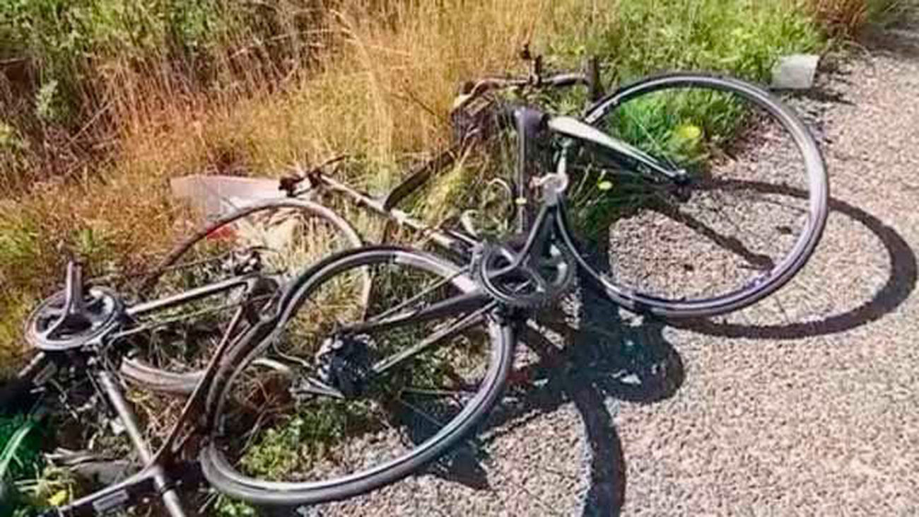 Bicicletas en el lugar del accidente