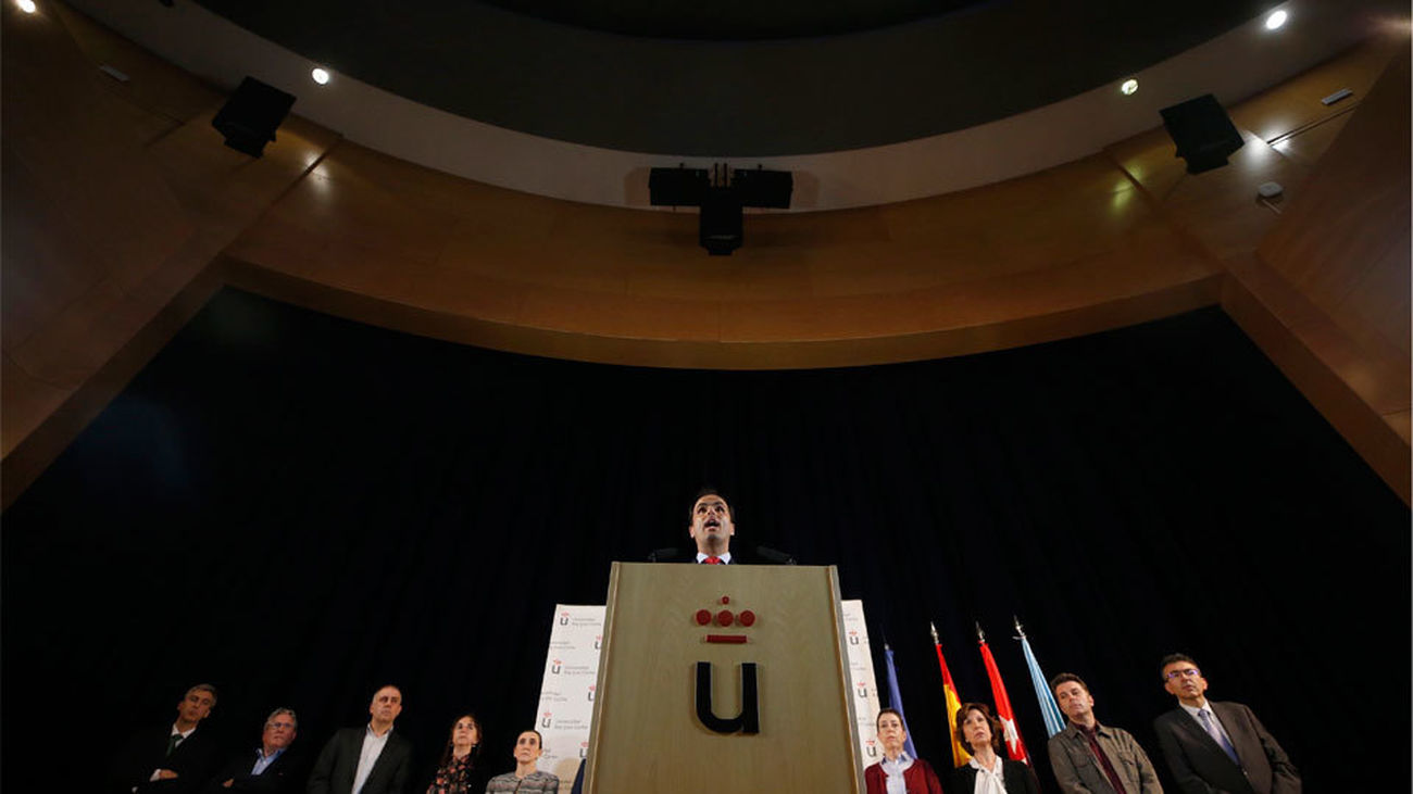 Rueda de prensa del rector de la Universidad Rey Juan Carlos