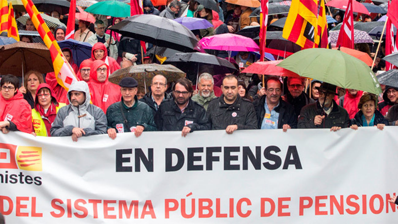 Manifestación en Cataluña por el sistema de pensiones