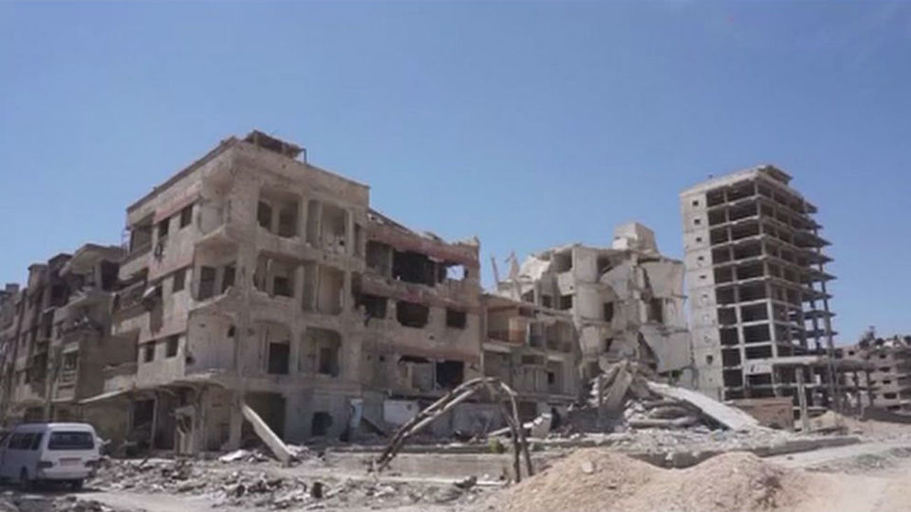 Destrucición por la guerra en Siria