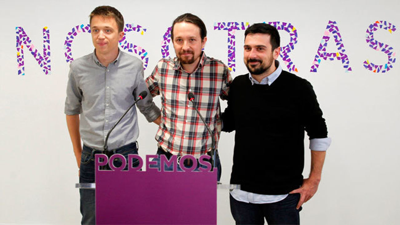 Iñigo Errejón, Pablo Iglesias y Ramón Espinar