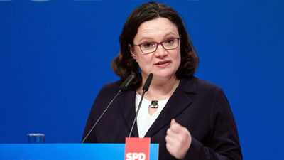 Andrea Nahles, al frente del Partido Socialdemócrata alemán