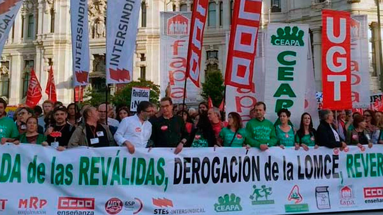 Convocan seis días de huelga de profesores en Madrid contra las reválidas