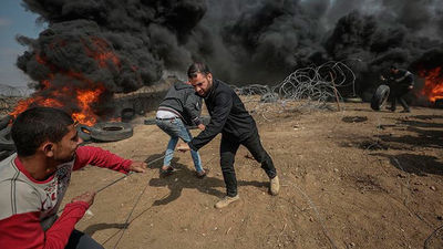Cuatro personas palestinos muertos en las protestas de Gaza